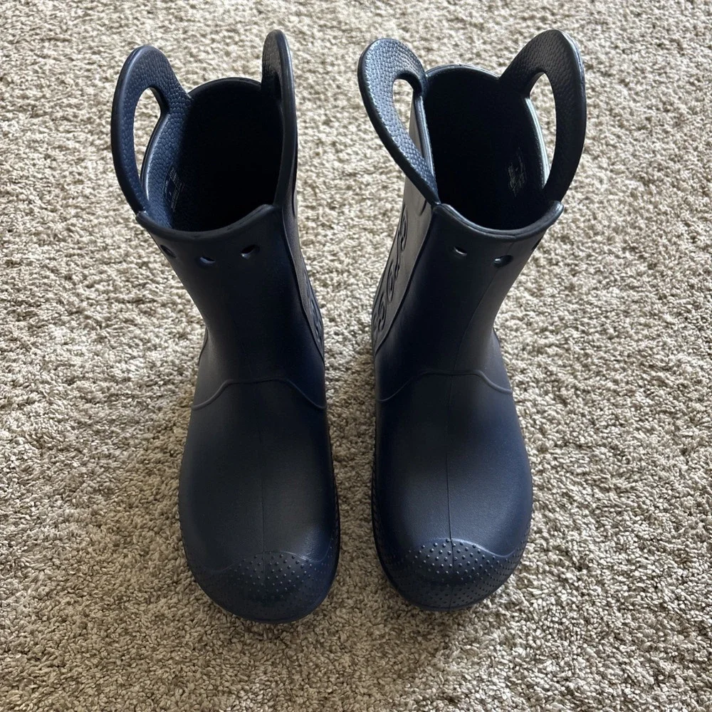 Crocs Handle It Rain Navy Childrens Wellingtons 100% Thermoplastic Kids 3